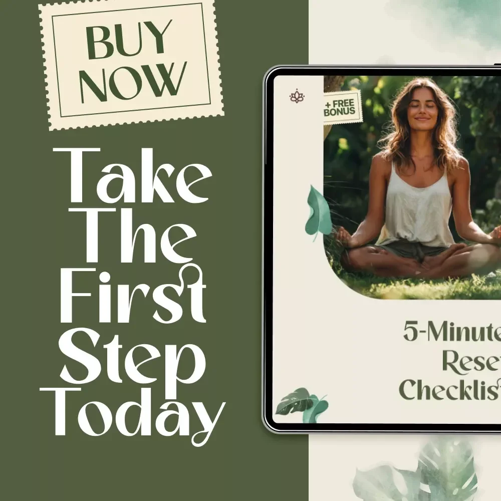 5-Minute Reset Checklist | Instant Digital Download | Calm Anxiety & Reset Your Nervous System in Under 5 Minutes | Self-Care & Stress Relief Guide