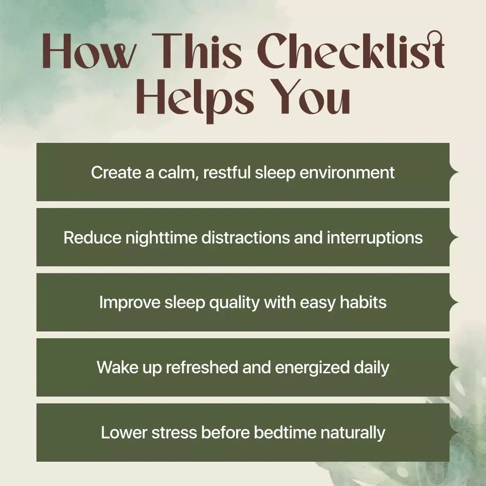 Better Sleep Checklist | Digital Download for Restful Nights | Things to Help You Sleep Naturally