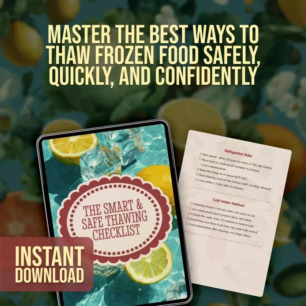The Smart & Safe Thawing Checklist | Digital Download Guide for the Best Ways to Thaw Frozen Food Safely