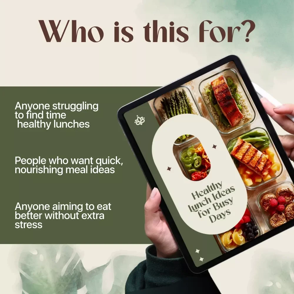 Healthy Lunch Ideas for Busy Days | Digital Guide for Healthy Food Prep Lunch Ideas, Meal Planning & AI Tools