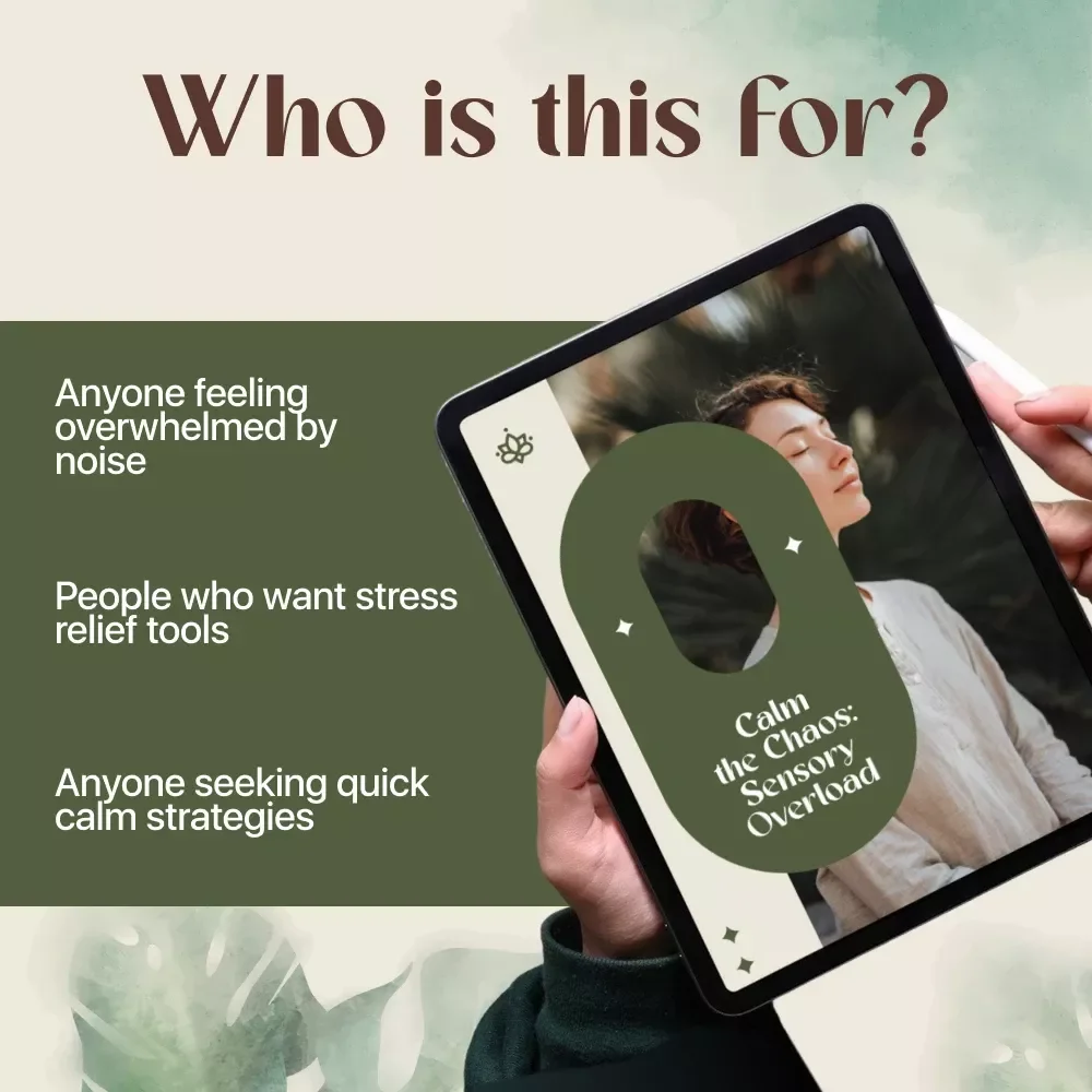 Calm the Chaos: Sensory Overload Checklist | Instant Digital Download | How to Manage Sensory Overload Self-Care Guide