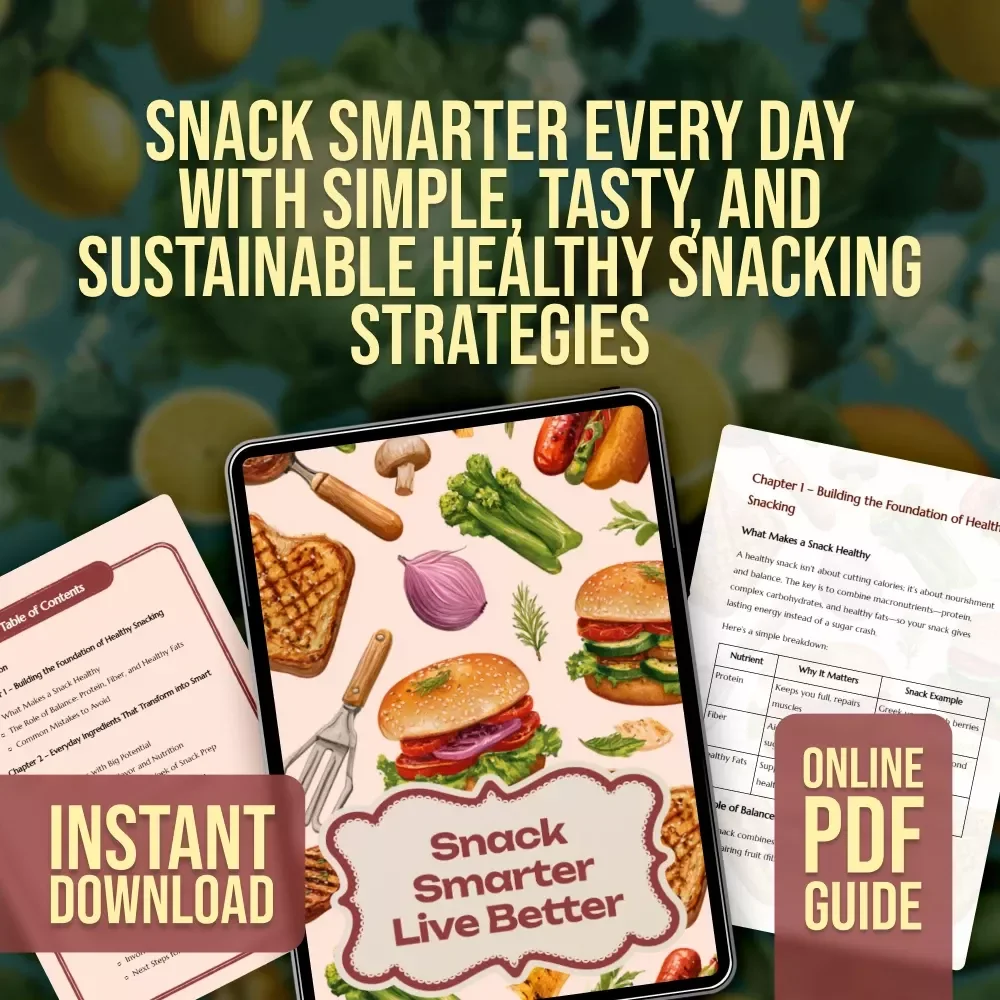 Snack Smarter Live Better | Healthy Snack Guide | How to Make Healthy Snacks at Home | Digital Download eBook