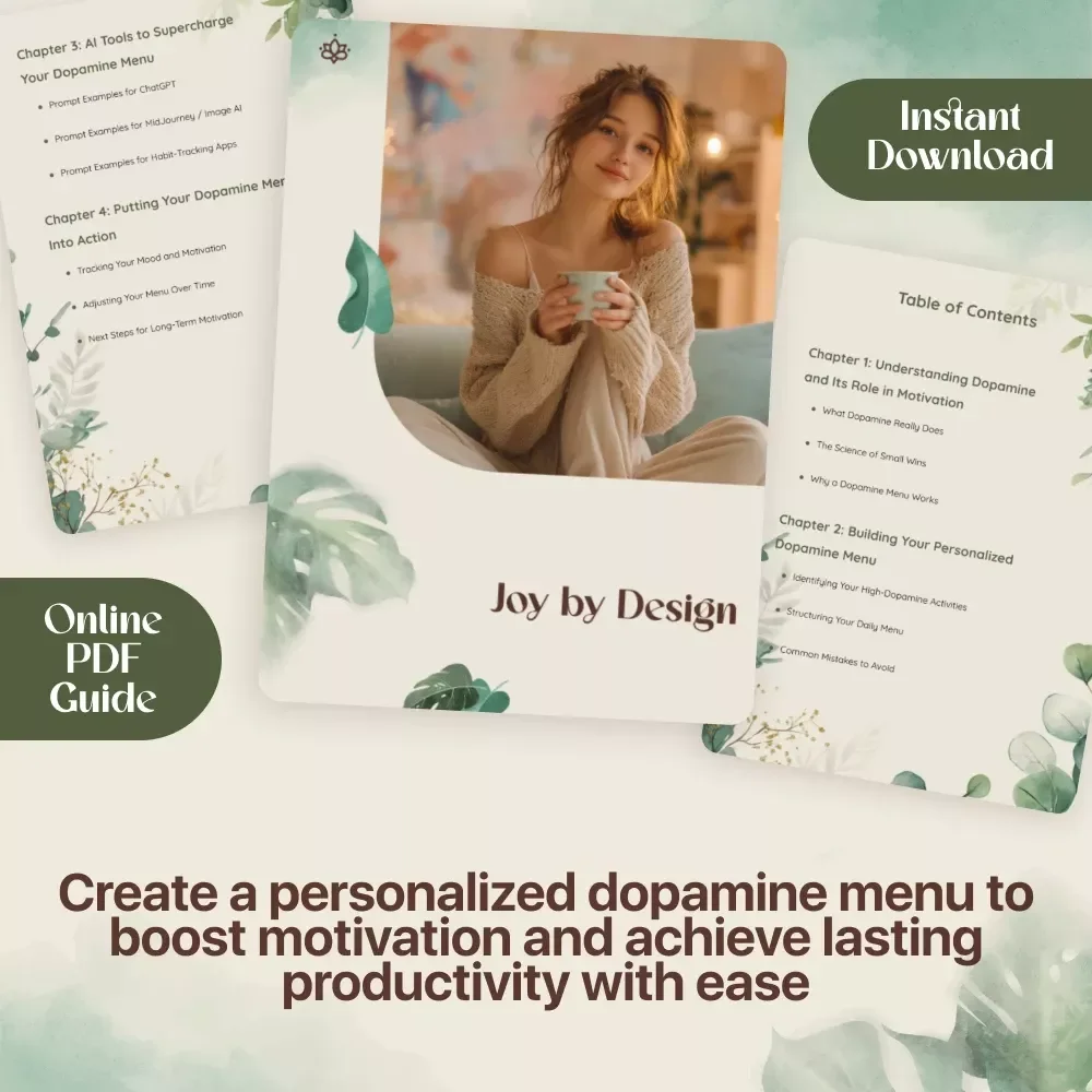 Joy by Design: The Ultimate Guide to Building a Personalized Dopamine Menu for Lasting Motivation