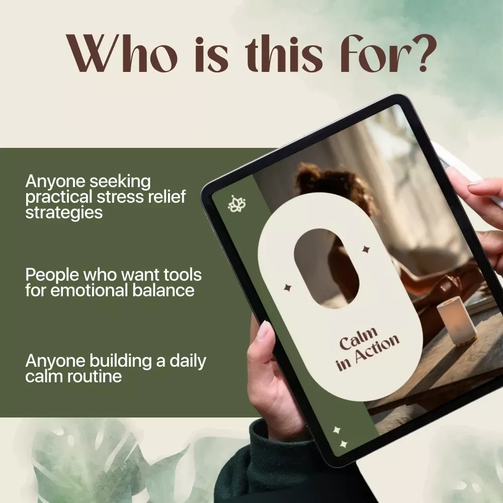 Calm in Action | Emotional Wellness eBook | Guided Emotional Regulation Exercises, Mindfulness, Breathing, Journaling & Daily Routine Guide