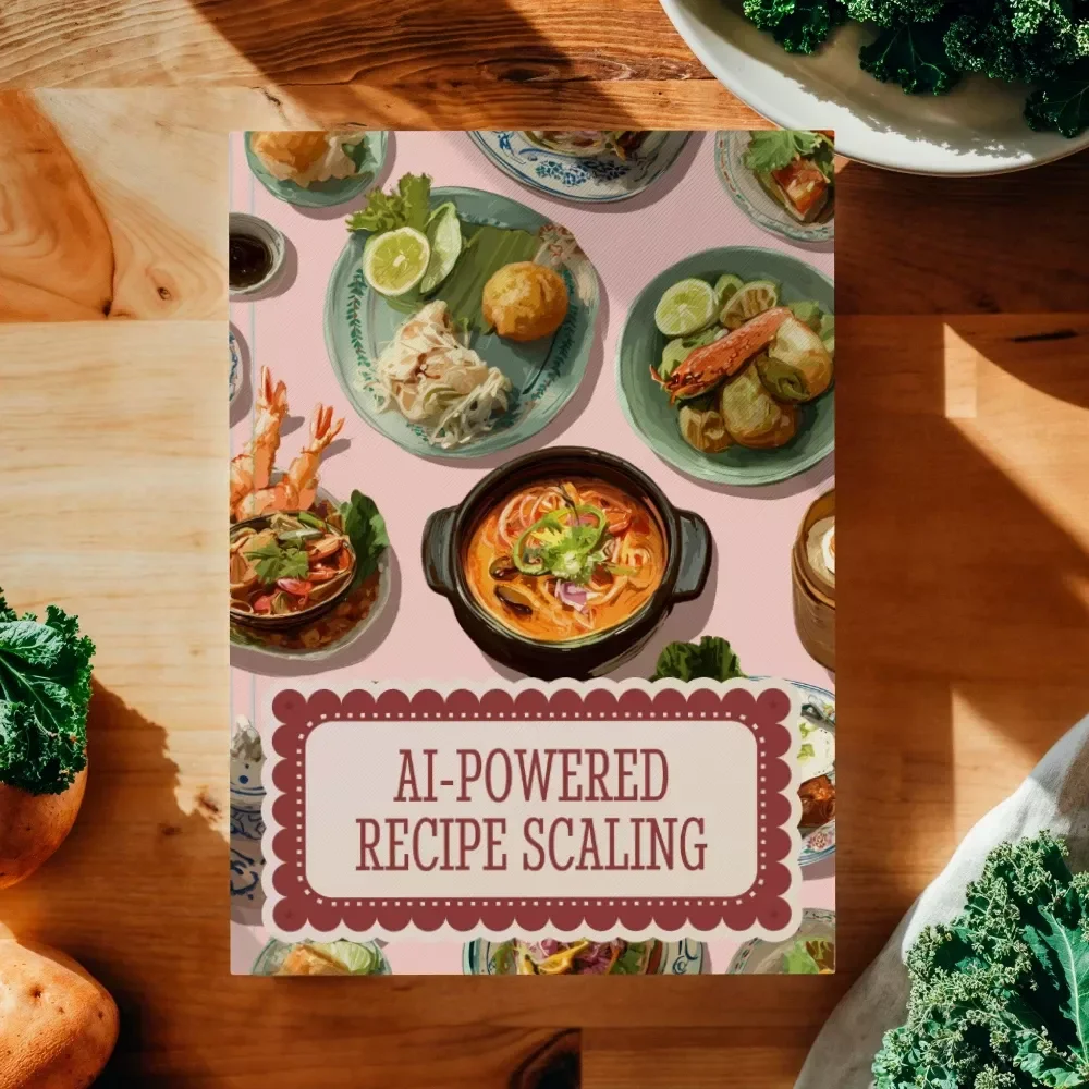 AI-Powered Recipe Scaling Checklist | Digital Download Guide for Cooking, Baking & Meal Prep | AI for Recipe Scaling for Beginners, Chefs & Food Lovers