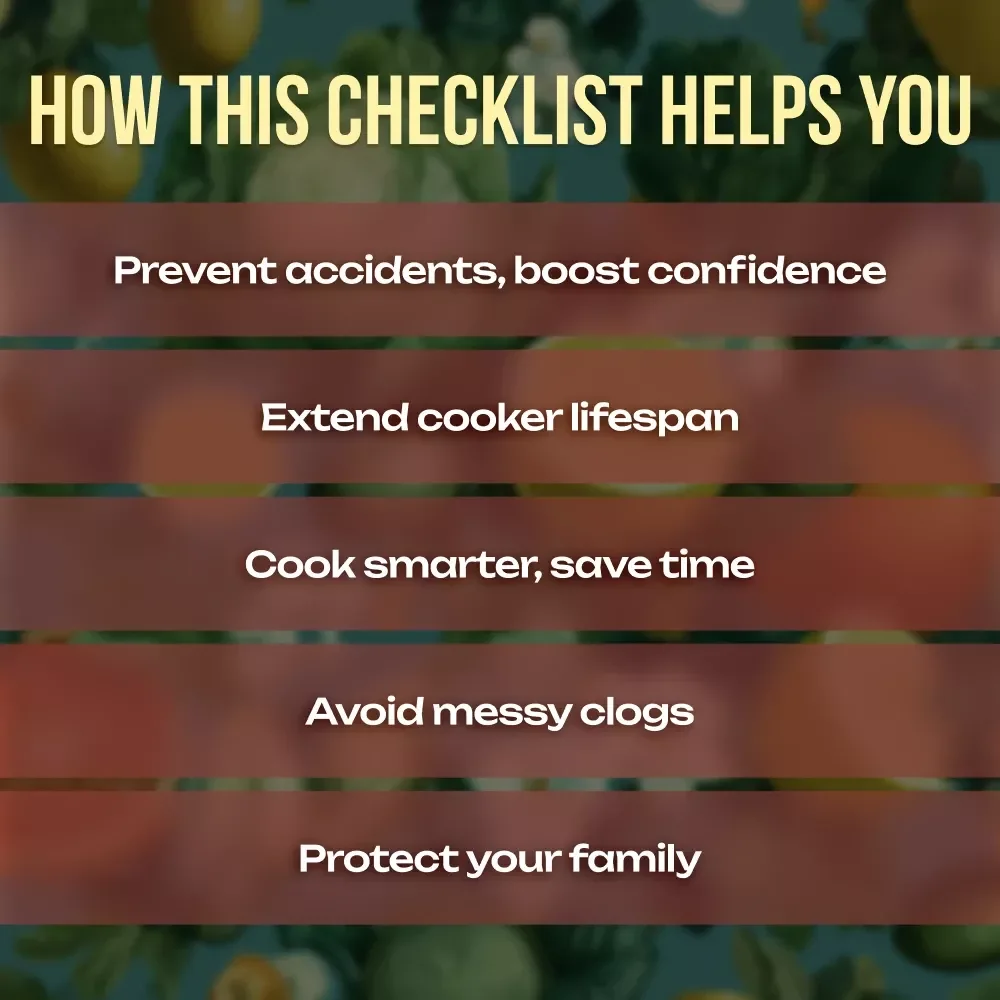 Pressure Cooking Safety Checklist for Confident Cooks | Printable Digital Download | Pressure Cooking Safety Tips Guide for Home Kitchens