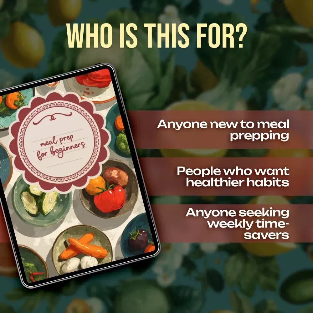 Meal Prep for Beginners | Digital Guide to Easy Meal Planning, Batch Cooking, and AI-Powered Meal Prep Success (Printable Download, eBook, Checklist)
