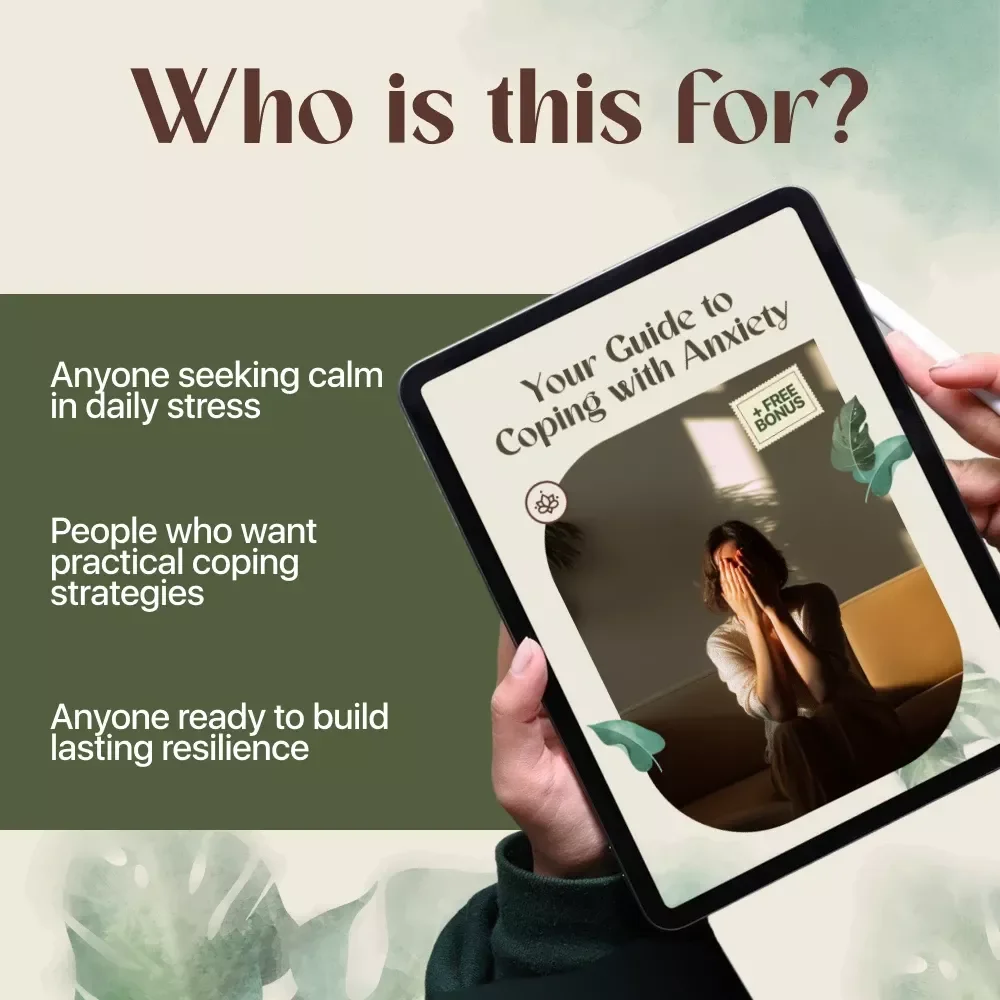 Your Guide to Coping with Anxiety | Digital eBook for Stress Relief, Calm Routines & Coping Plan for Anxiety