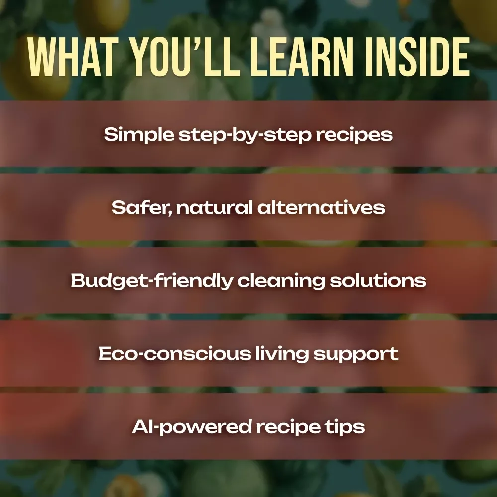 How to Make Your Own Kitchen Cleaners | DIY Guide for Natural, Eco-Friendly, and Non-Toxic Cleaning Recipes | Digital Download eBook & Checklist