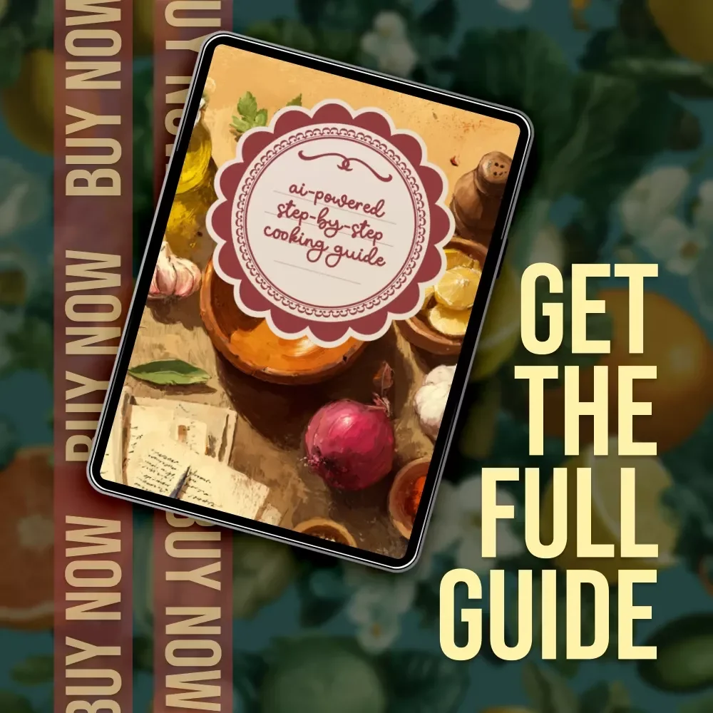 AI-Powered Step-by-Step Cooking Guide | Digital Download | AI Step-by-Step Cooking Instructions for Effortless Recipes, Smart Meal Planning & Kitchen Creativity