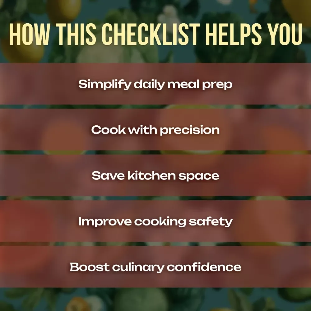 Essential Kitchen Gadgets Every Home Chef Needs | Printable Checklist | Digital Download for Cooking & Meal Prep