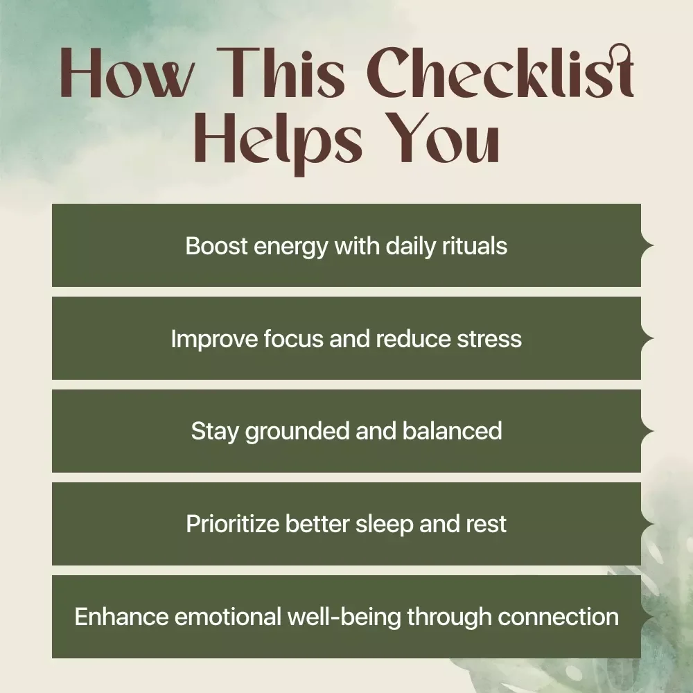 Daily Practices for Nervous System Balance - A Simple Checklist for a Calmer, More Centered Life