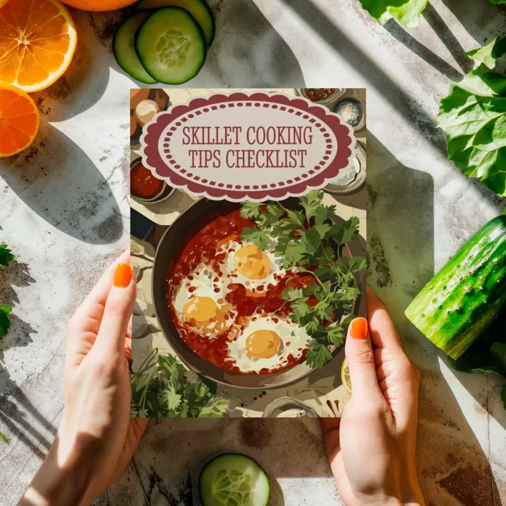 Skillet Cooking Tips Checklist | Printable Kitchen Guide for Perfect Skillet Cooking | Digital Download eBook-Style Checklist for Home Cooks