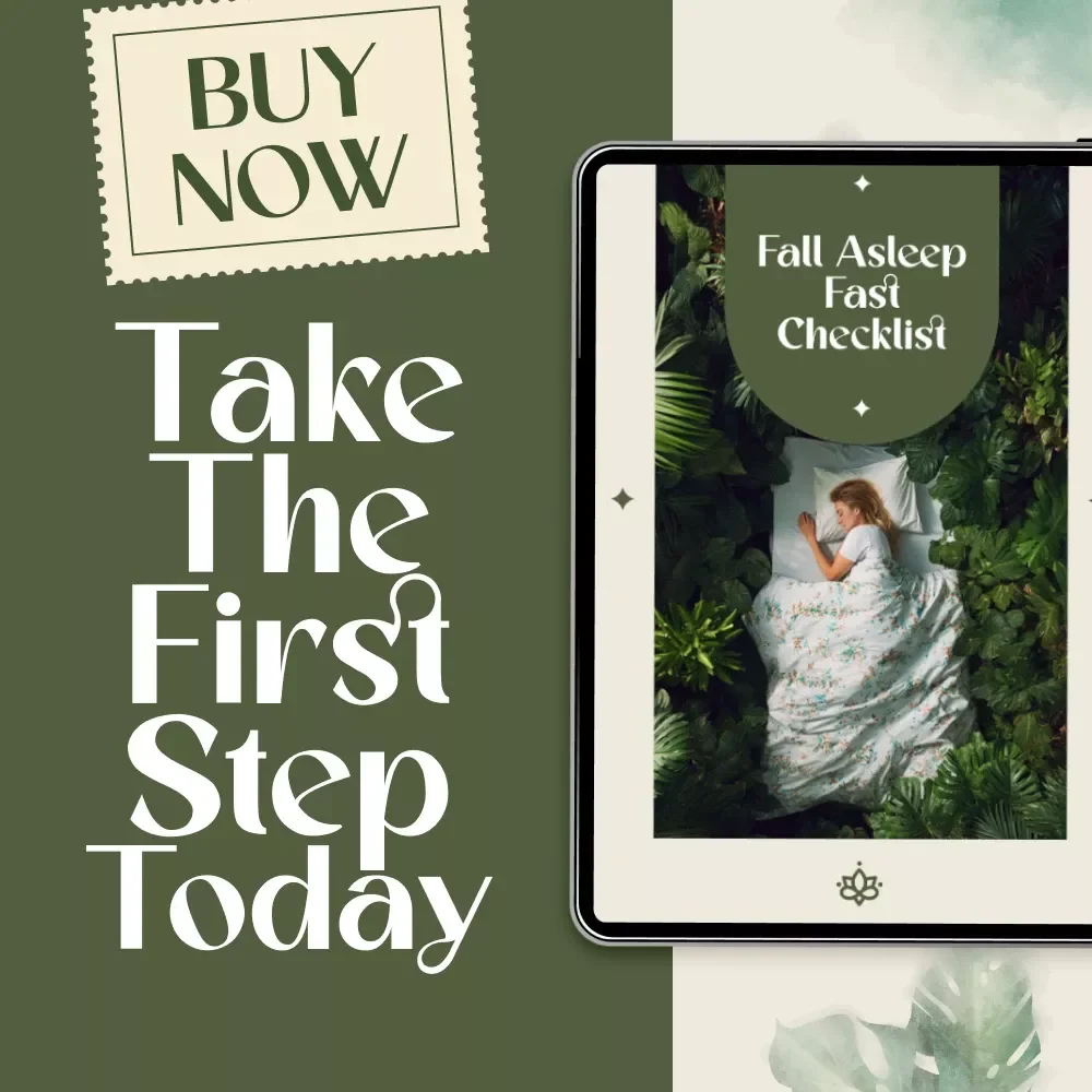 Fall Asleep Fast Checklist | Printable Sleep Aid | Digital Download Guide on How to Go to Sleep Fast | Bedtime Routine for Better Sleep