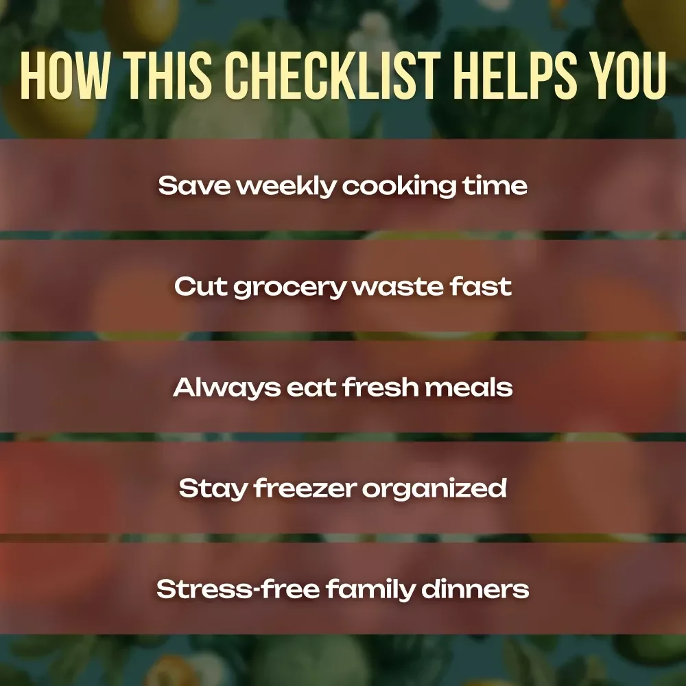 AI Batch Cooking & Freezing Strategies Checklist | Digital Meal Prep Guide | Printable Kitchen Organization Tool