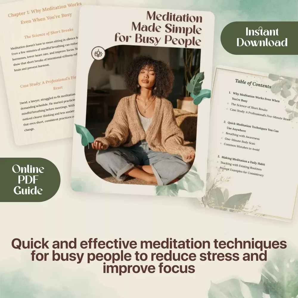 Meditation Made Simple for Busy People: A Quick Guide to Stress Relief and Daily Calm