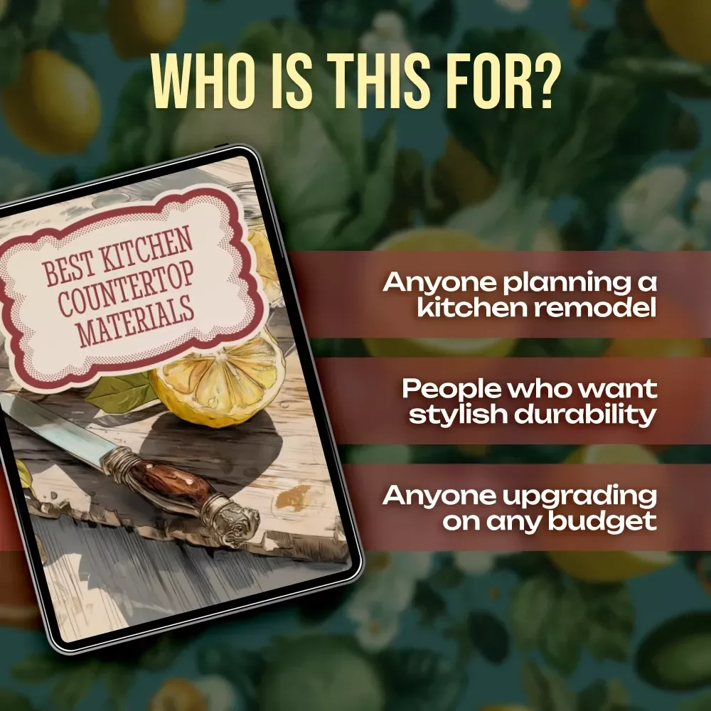 Best Kitchen Countertop Materials Checklist | Digital Download Guide for Choosing the Best Kitchen Countertop Material