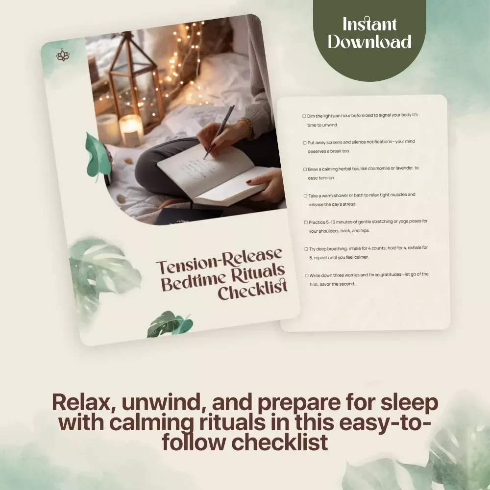 Tension-Release Bedtime Rituals Checklist: A Guide to Relax and Unwind Before Sleep