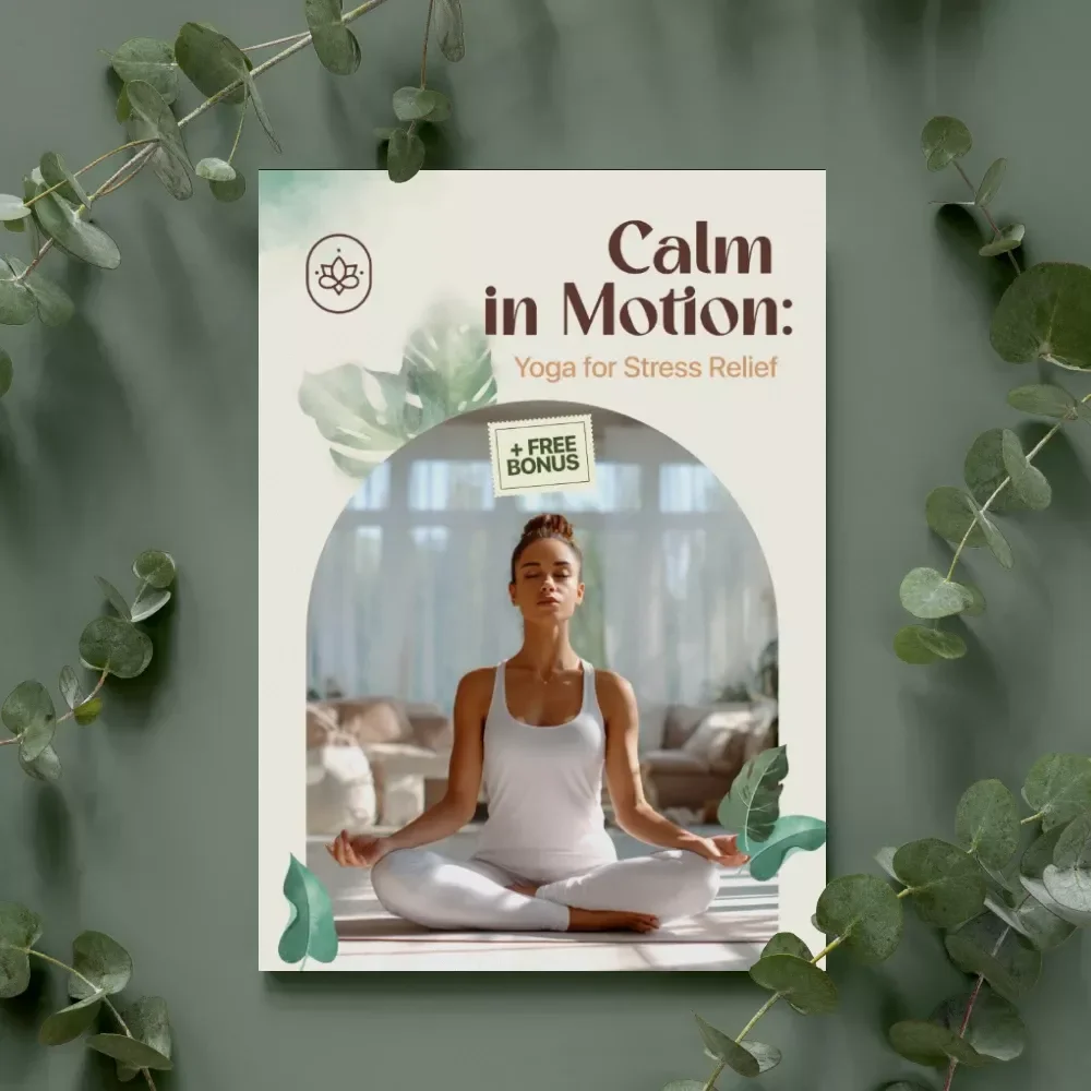 Calm in Motion: Yoga for Stress Relief | Stress-Relieving Yoga Guide, Beginner-Friendly eBook, Daily Practice Planner & Mindful Living Tips