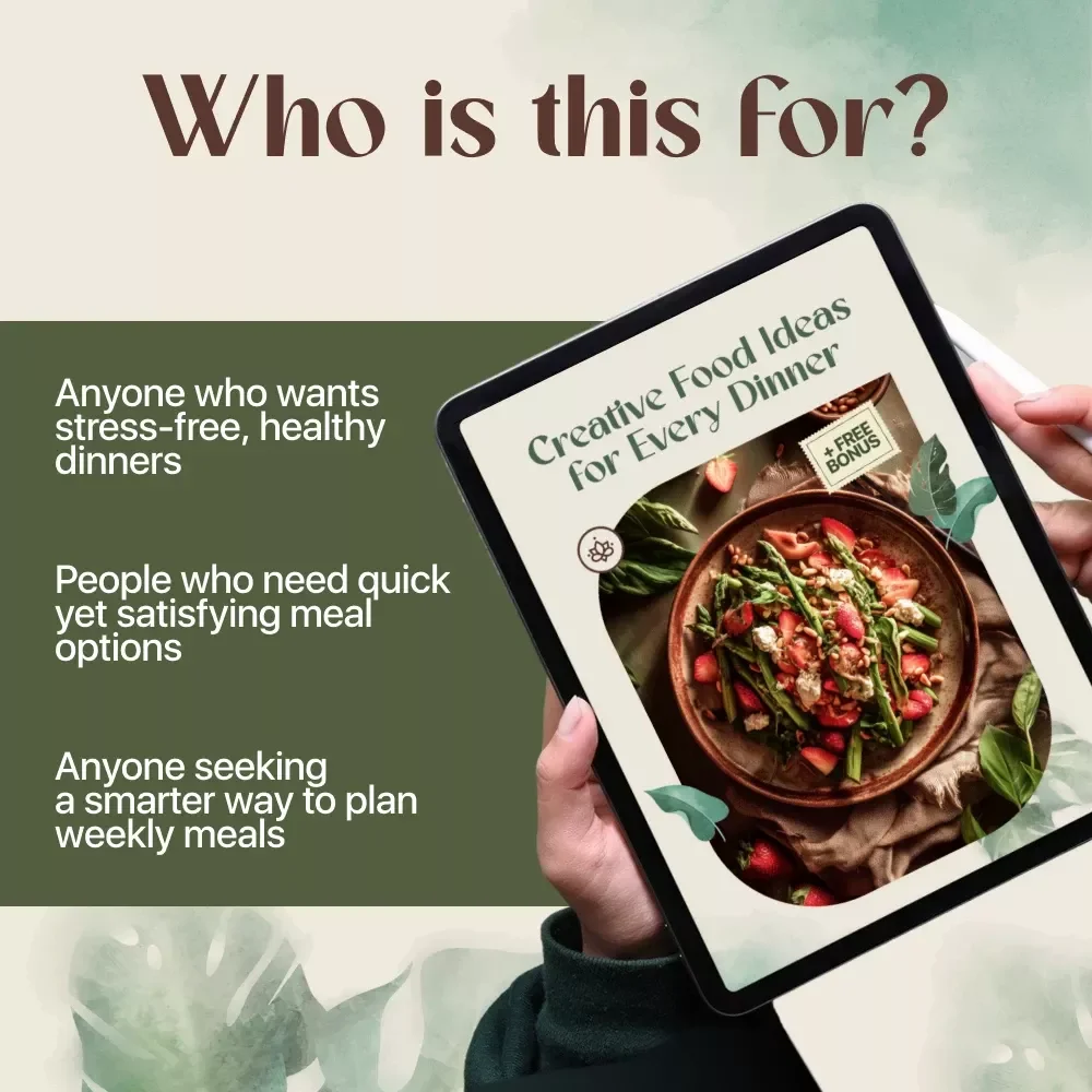 Creative Food Ideas for Every Dinner | Quick & Nutritious Meal Planning Guide | Digital Download for Easy Dinner Solutions