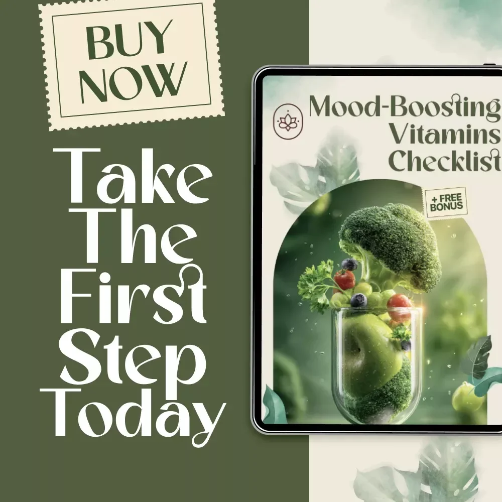 Mood-Boosting Vitamins Checklist | Digital Download for Energy, Positivity & Mental Wellness | Vitamins to Improve Mood