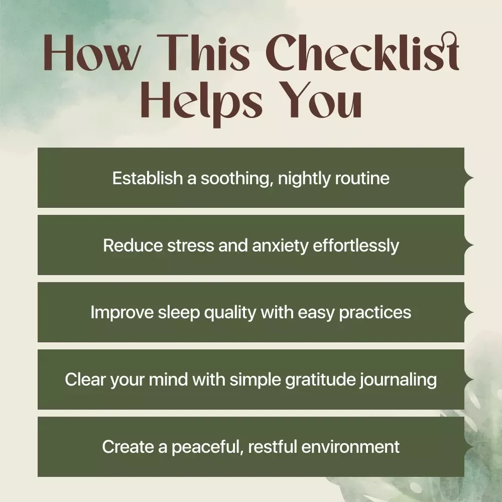 Evening Wind-Down Rituals Checklist - Your Essential Guide to a Calming Nighttime Routine