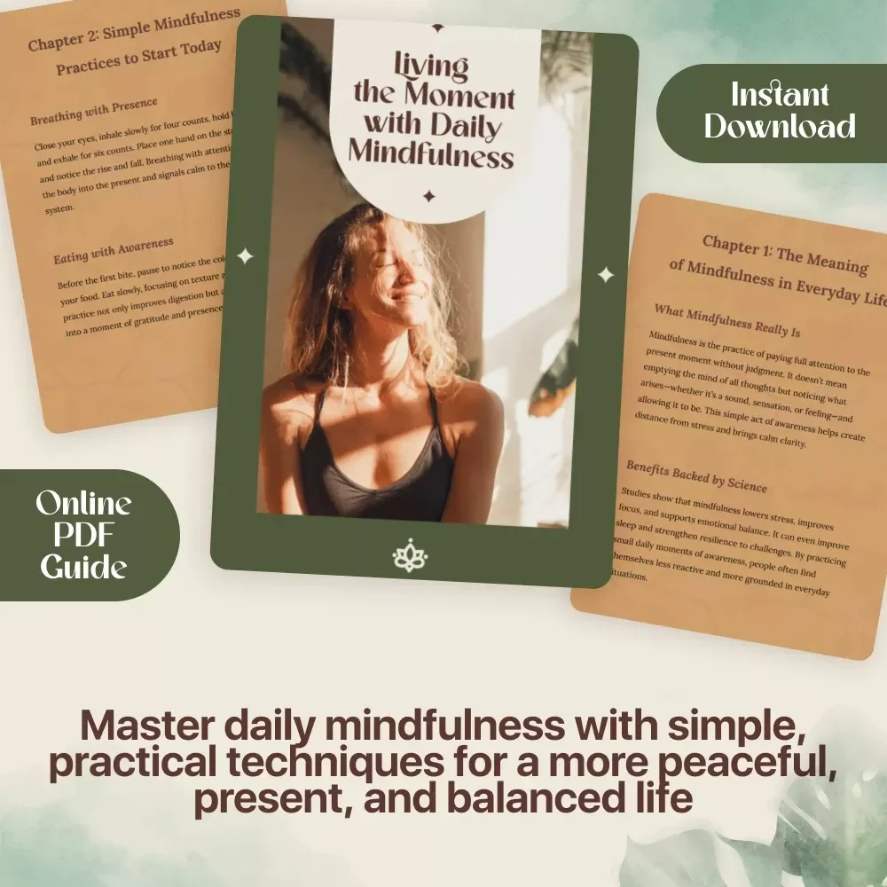 Living the Moment with Daily Mindfulness - A Practical Guide for Everyday Mindfulness Practices, Breathing, Eating, Walking, and Journaling