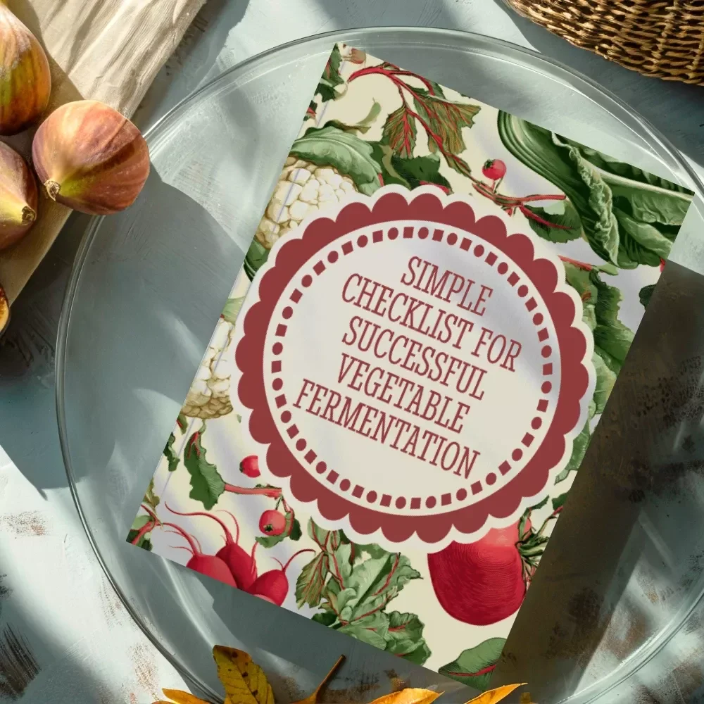 Simple Checklist for Successful Vegetable Fermentation | Easy Digital Download Guide on How to Ferment Vegetables at Home