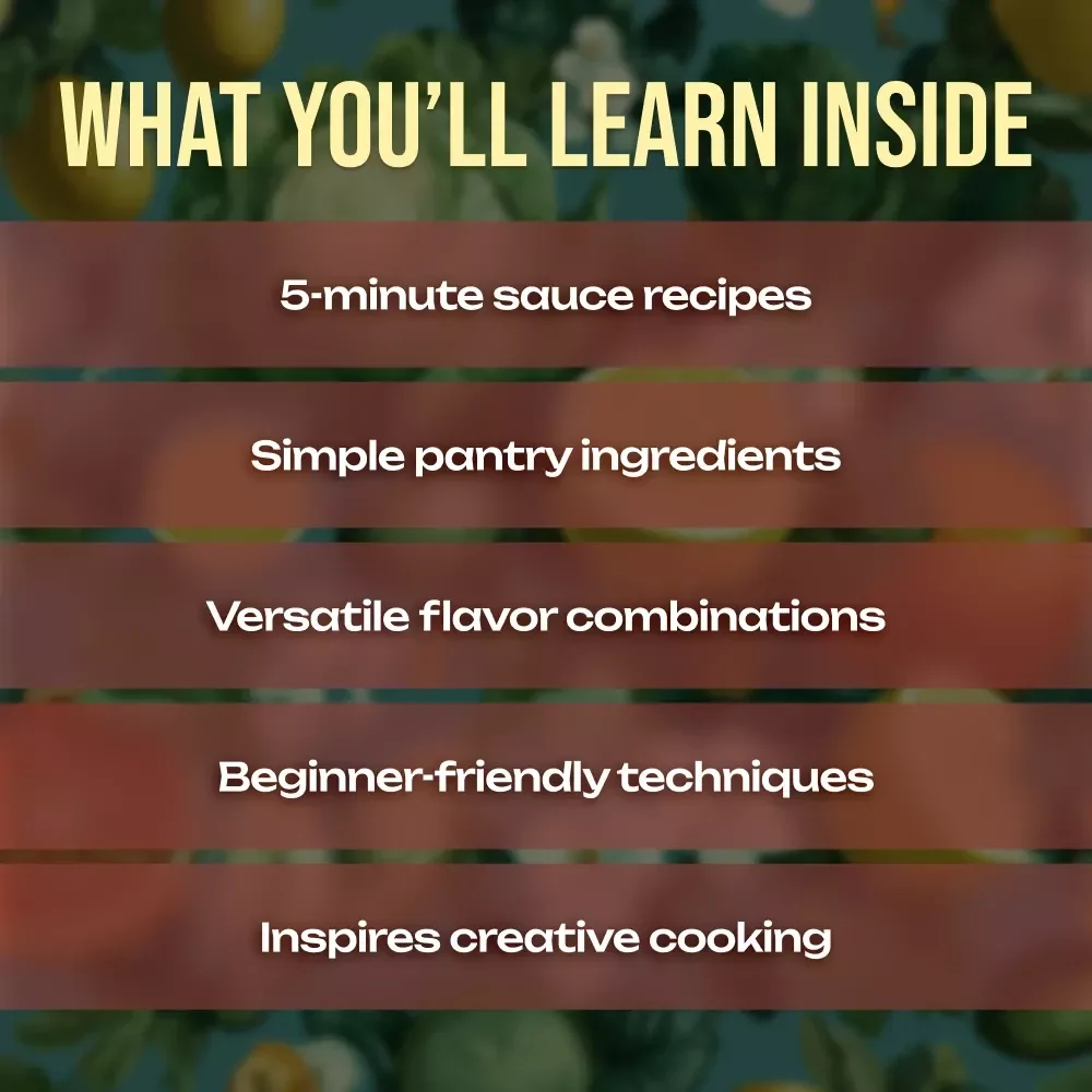 Quick Sauces from Staples | Instant Flavor Guide | Quick Sauces from Pantry Staples eBook for Busy Home Cooks
