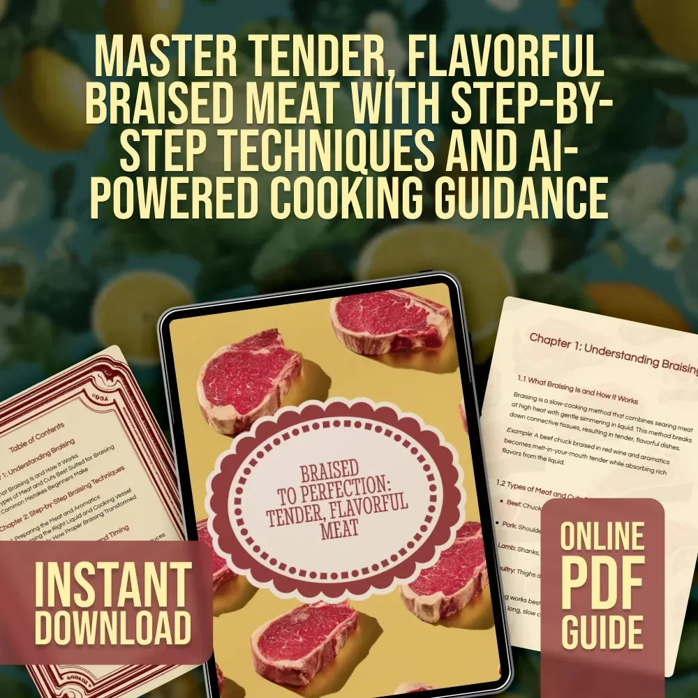 Braised to Perfection: Tender, Flavorful Meat | Digital Guide on How to Braise Meat | eBook for Home Cooks, Food Lovers & Beginners