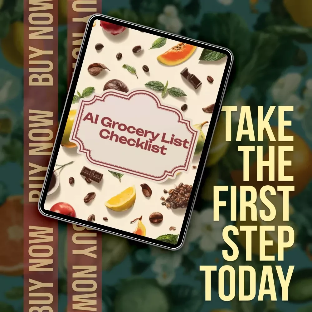 AI Grocery List Checklist | Smart Digital Download to Create an ai grocery list from photos