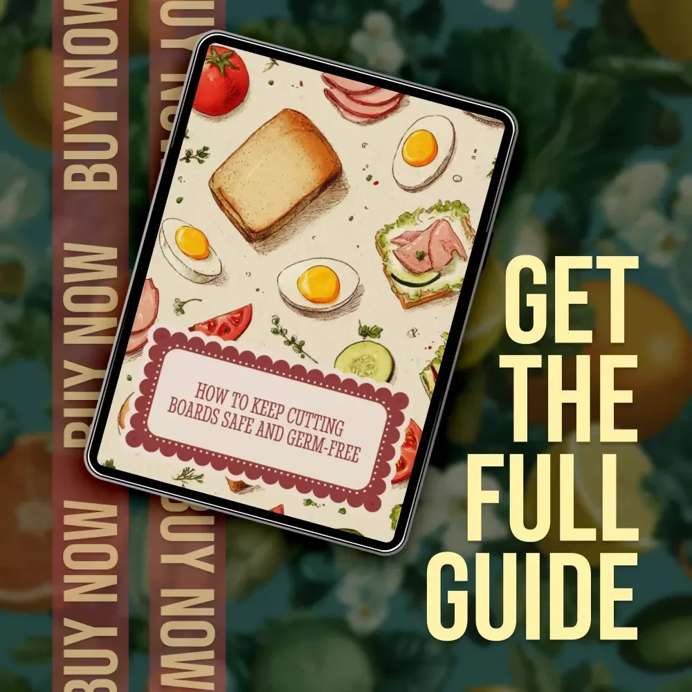 How to Keep Cutting Boards Safe and Germ-Free | Kitchen Safety Guide | Food Hygiene eBook | Digital Download