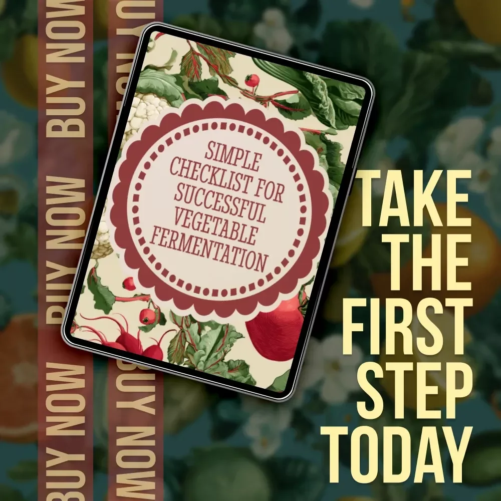 Simple Checklist for Successful Vegetable Fermentation | Easy Digital Download Guide on How to Ferment Vegetables at Home
