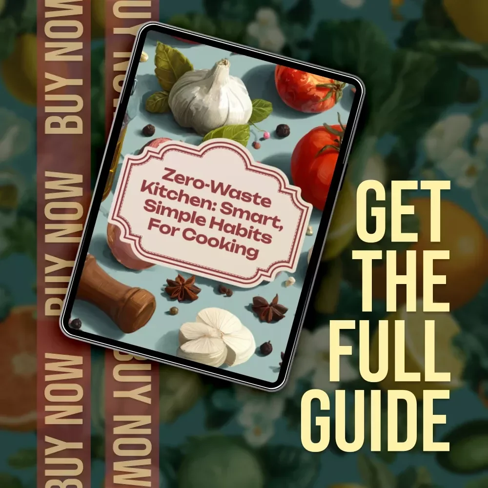 Zero-Waste Kitchen: Smart, Simple Habits for Cooking | Low-Waste Cooking Habits Guide, Eco-Friendly Digital Download