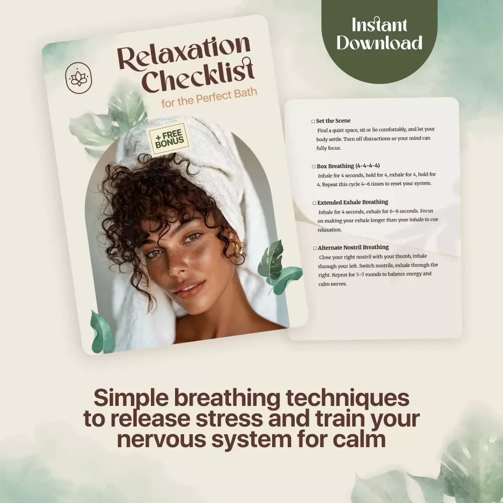 Breathwork Routines for Nervous-System Calm | Printable Breathing Techniques Checklist for Stress Relief, Anxiety Reset & Daily Mindfulness Practice