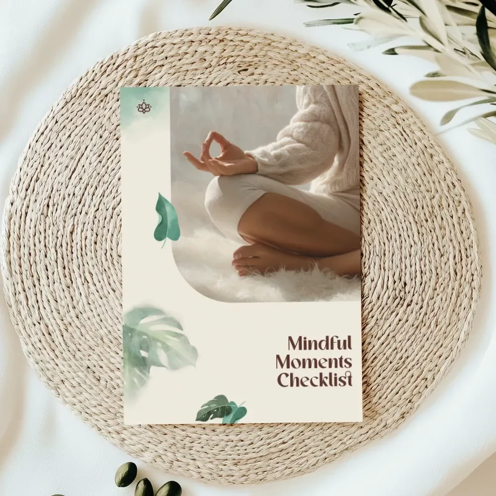 Mindful Moments Checklist | Simple Mindful Journaling Prompts | Digital Download for Daily Gratitude, Self-Care & Reflection
