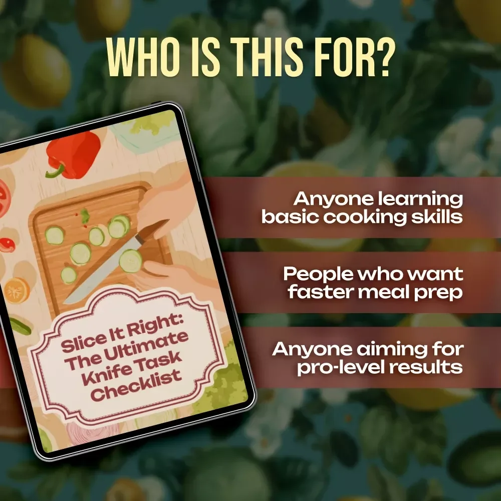 Slice It Right: The Ultimate Knife Task Checklist | Digital Download | Kitchen Knife Guide to Choose Knives by Task