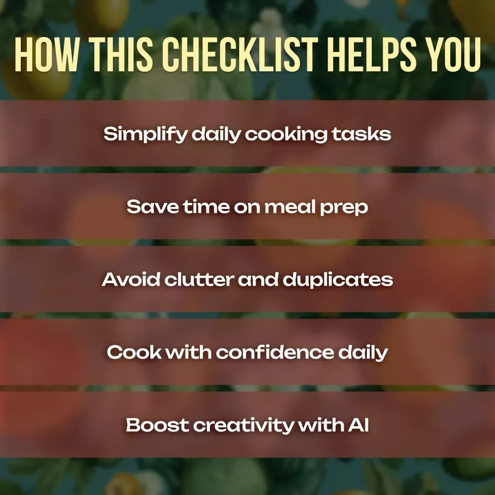Essential Kitchen Tools Checklist | Printable Essential Kitchen Tools List | Digital Download for Home Cooks & Beginners