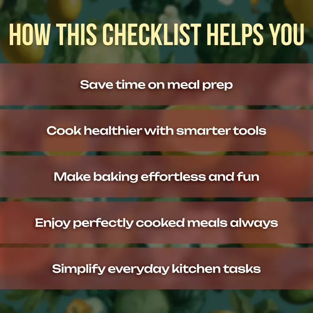 Must-Have Kitchen Gadgets for Every Home Chef | Printable Digital Checklist of Essential Tools