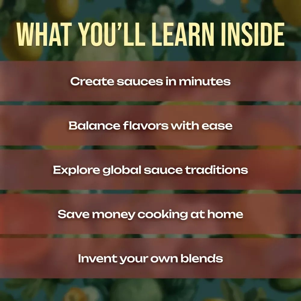 Stirring Up Flavor with Sauces That Transform Every Meal | Homemade Sauces Guide, Digital Download Recipe eBook & Kitchen Checklist