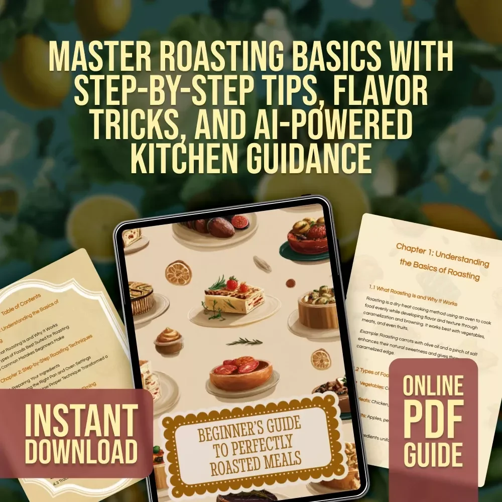Beginner’s Guide to Perfectly Roasted Meals | Digital Download Guide for Roasting Basics for Beginners, Cooking Tips, and Easy Step-by-Step Techniques