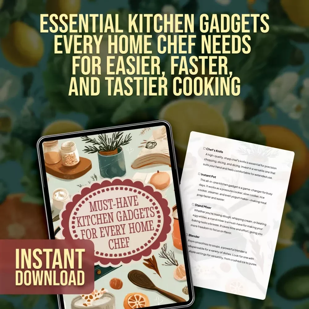Must-Have Kitchen Gadgets for Every Home Chef | Printable Digital Checklist of Essential Tools