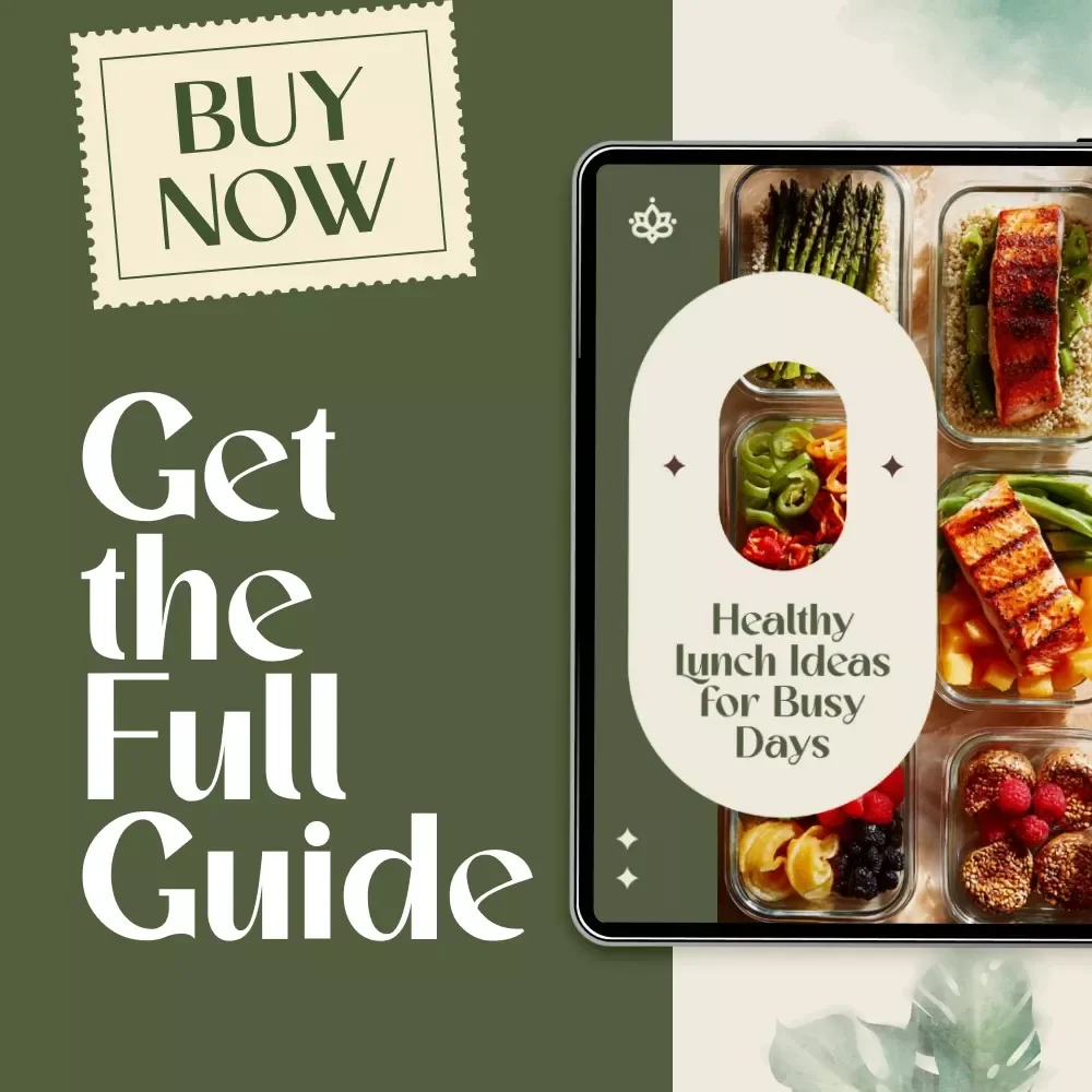 Healthy Lunch Ideas for Busy Days | Digital Guide for Healthy Food Prep Lunch Ideas, Meal Planning & AI Tools
