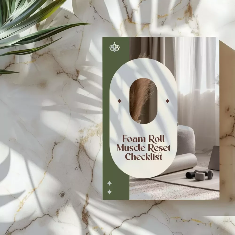 Foam Roll Muscle Reset Checklist | Digital Download | Printable Self-Care Guide for Muscle Recovery, Relaxation & Mobility