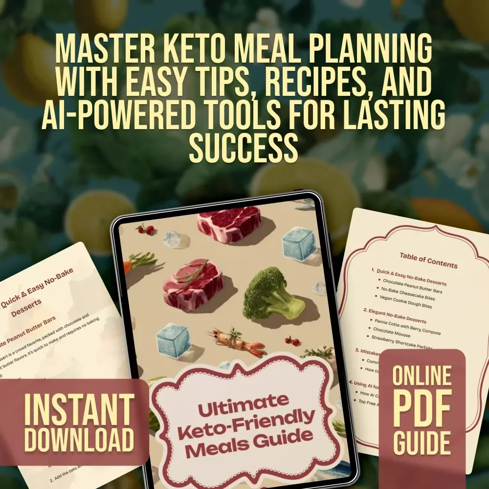 Ultimate Keto-Friendly Meals Guide | Low Carb eBook | Keto Meal Planning & Prep Tips | AI Keto Recipes & Checklist