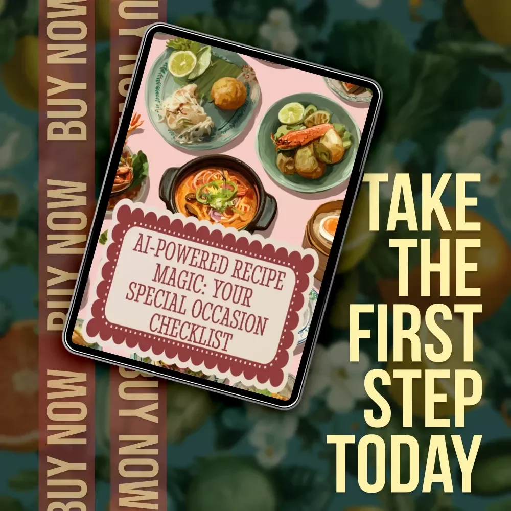 AI-Powered Recipe Magic: Your Special Occasion Checklist | Digital Download | Using AI to Suggest Recipes for Special Occasions