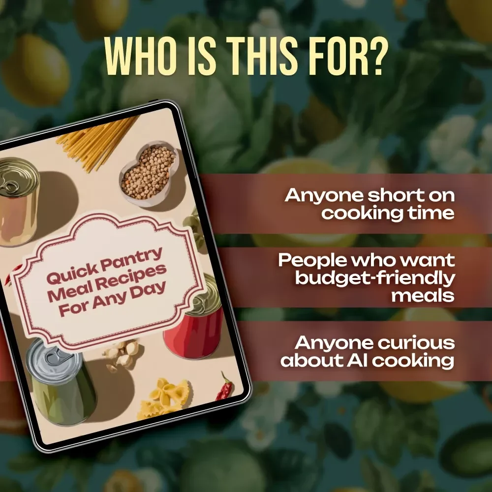 Quick Pantry Meal Recipes for Any Day | Easy Pantry Cooking Guide | Digital Download eBook for Fast, Flavorful Meals