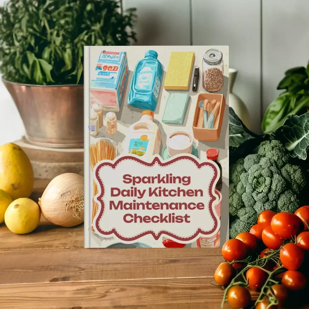 Sparkling Daily Kitchen Maintenance Checklist | Printable Daily Kitchen Cleaning Guide | Digital Download Checklist for a Spotless Home