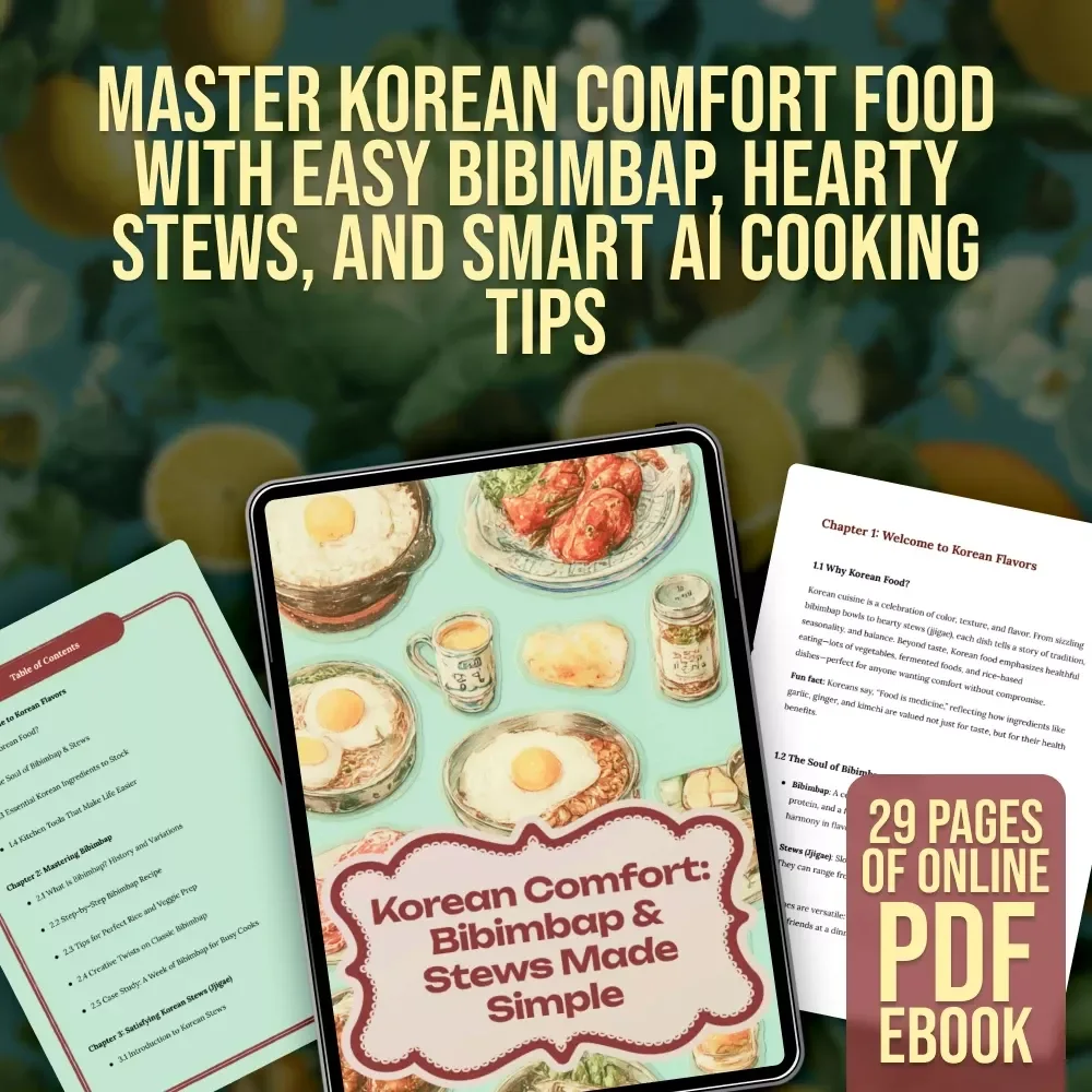 Korean Comfort: Bibimbap & Stews Made Simple | Korean Food Recipes Bibimbap & Stews Digital eBook