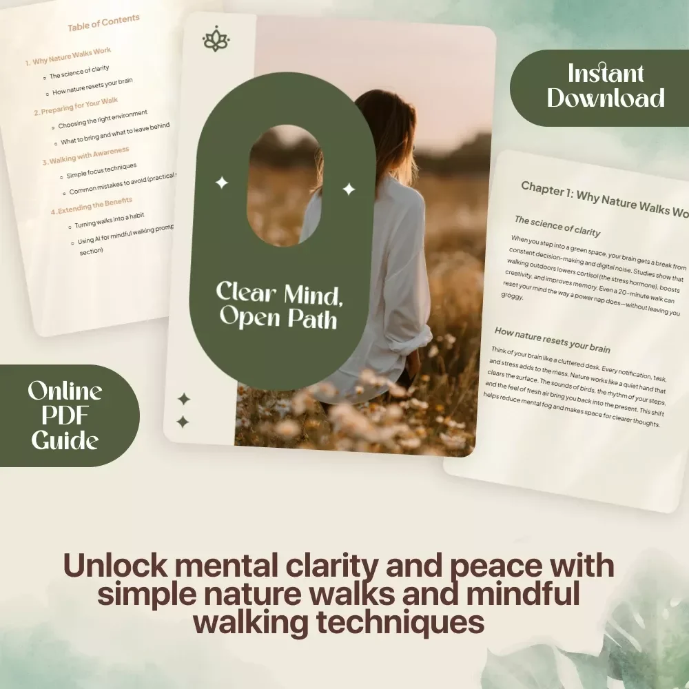 Clear Mind, Open Path - Nature Walks for Mental Clarity Guide